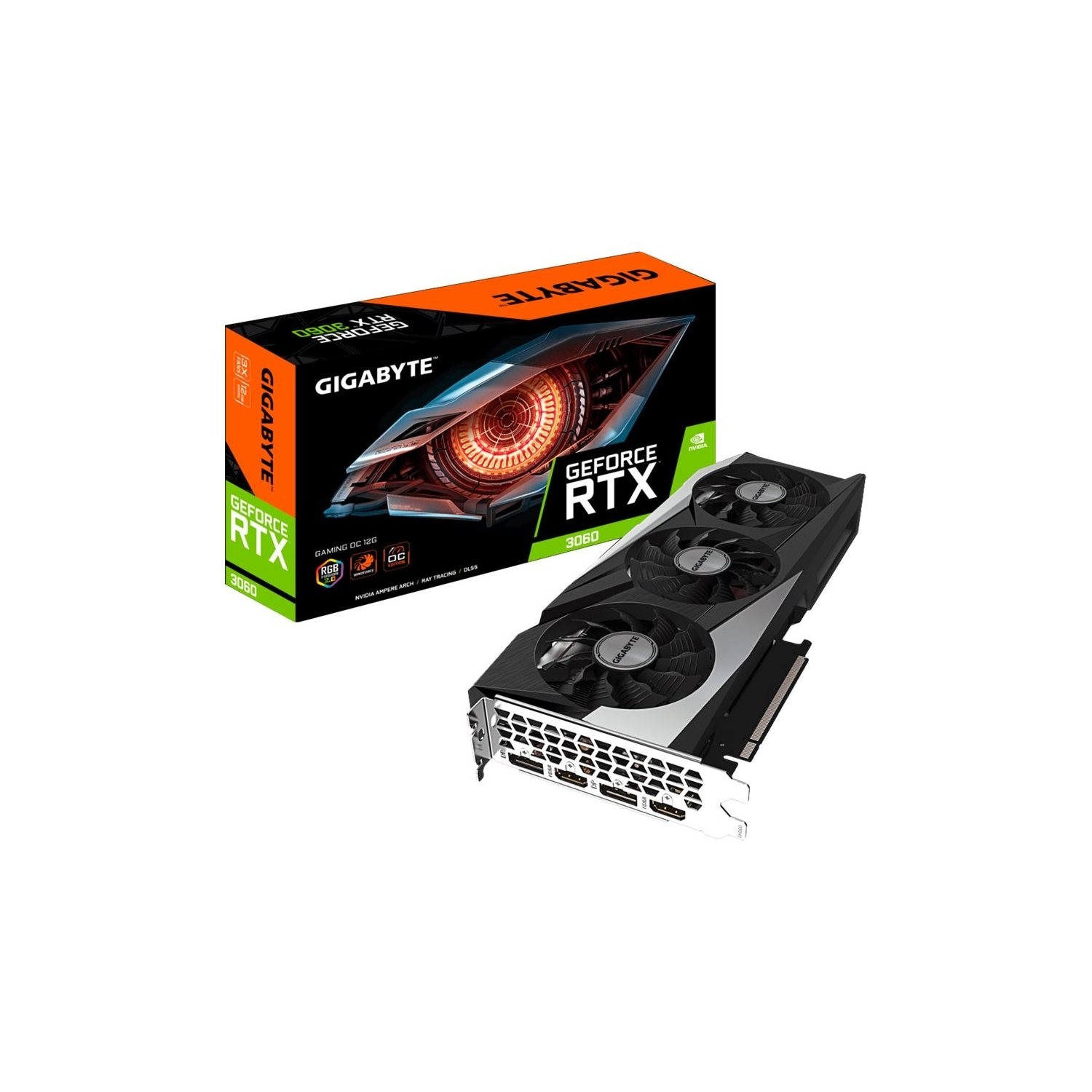 Refurbished Gigabyte GeForce RTX 3060 Gaming OC 12GB V2 LHR Multi Colour Graphics Card Laptops Direct
